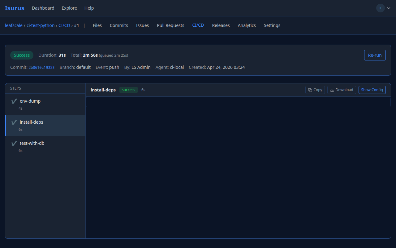 Pipeline Detail Page