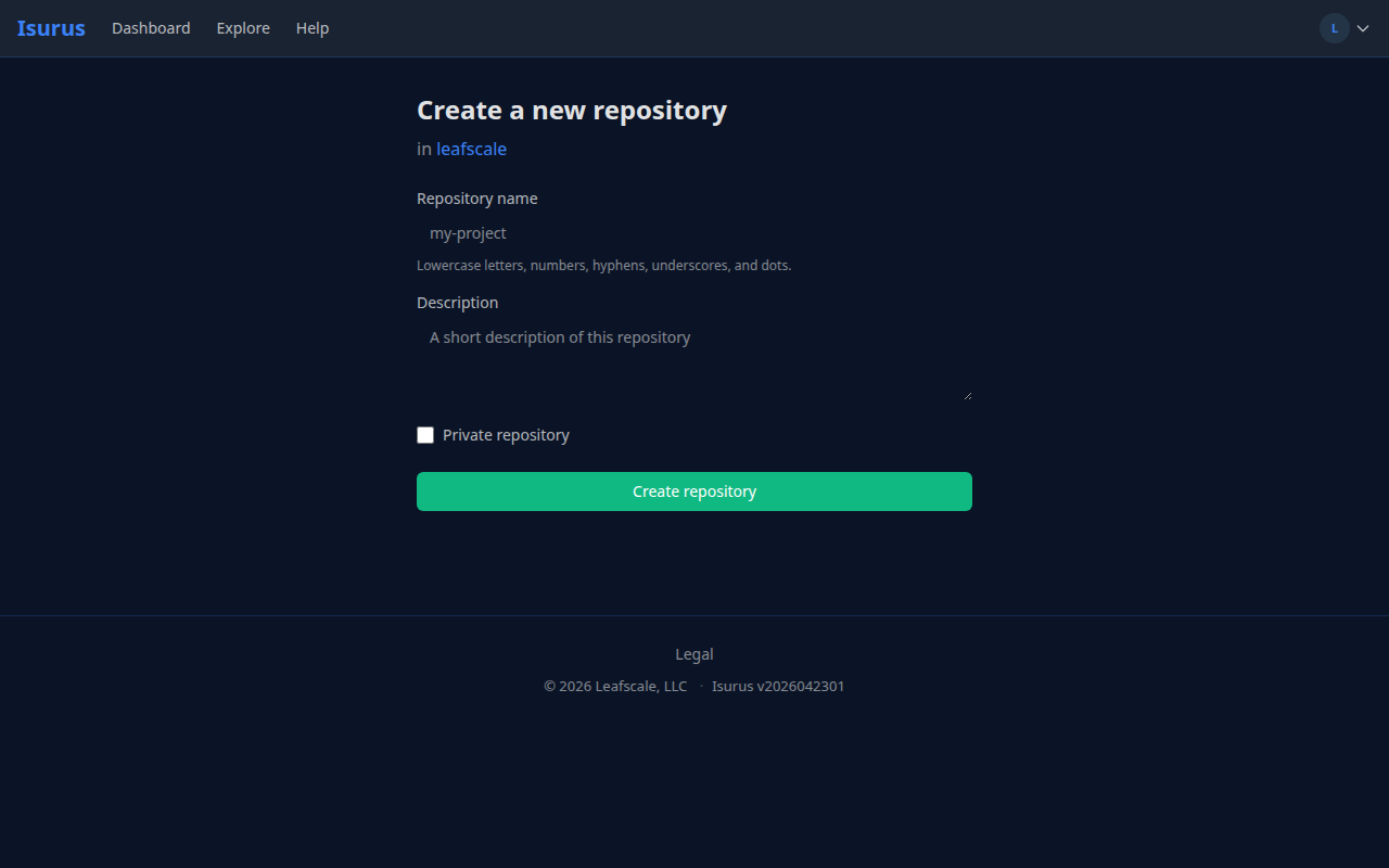 New Repository Form