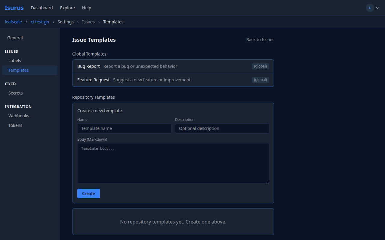 Issue Templates